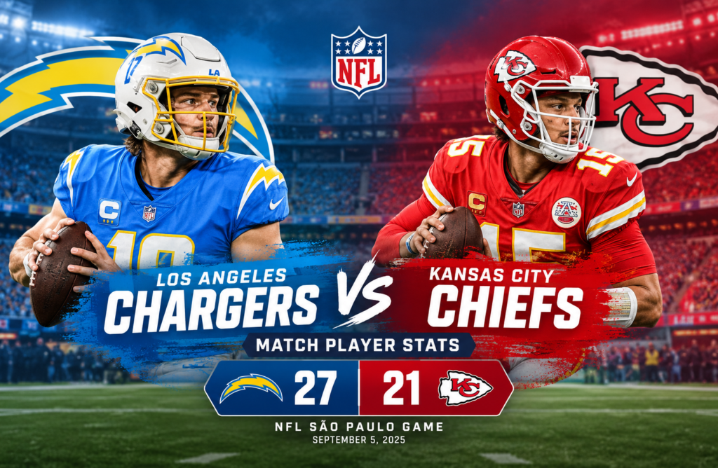 Los Angeles Chargers vs Kansas City Chiefs Match Player Stats