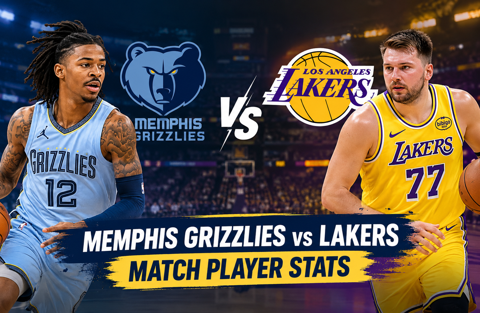 Memphis Grizzlies vs Lakers Match Player Stats