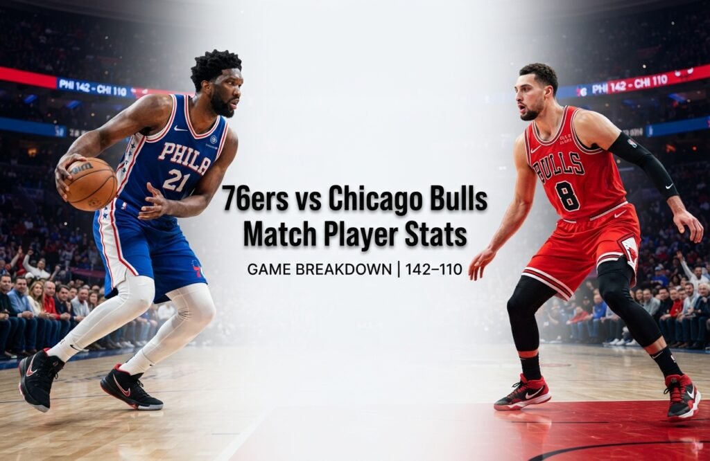 76ers vs chicago bulls match player stats