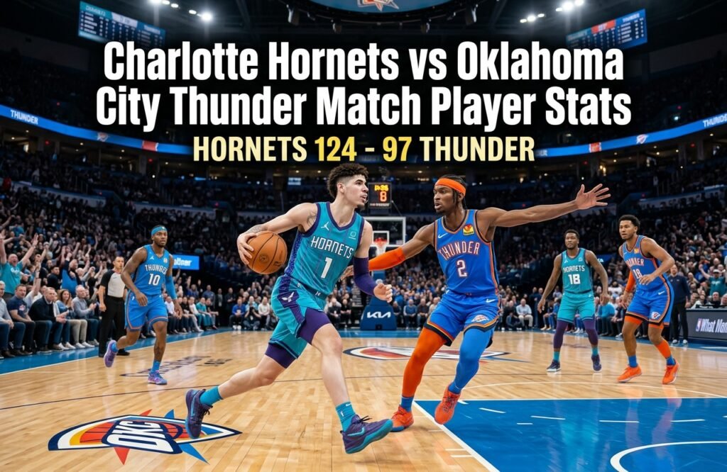 Charlotte Hornets vs Oklahoma City Thunder Match Player Stats