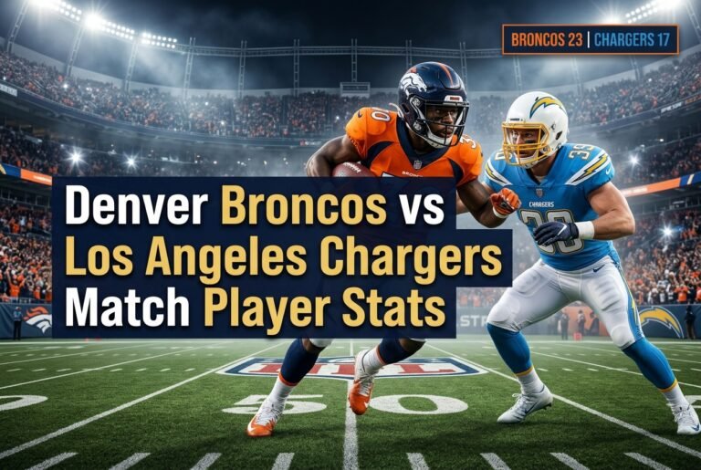 Denver Broncos vs Los Angeles Chargers Match Player Stats