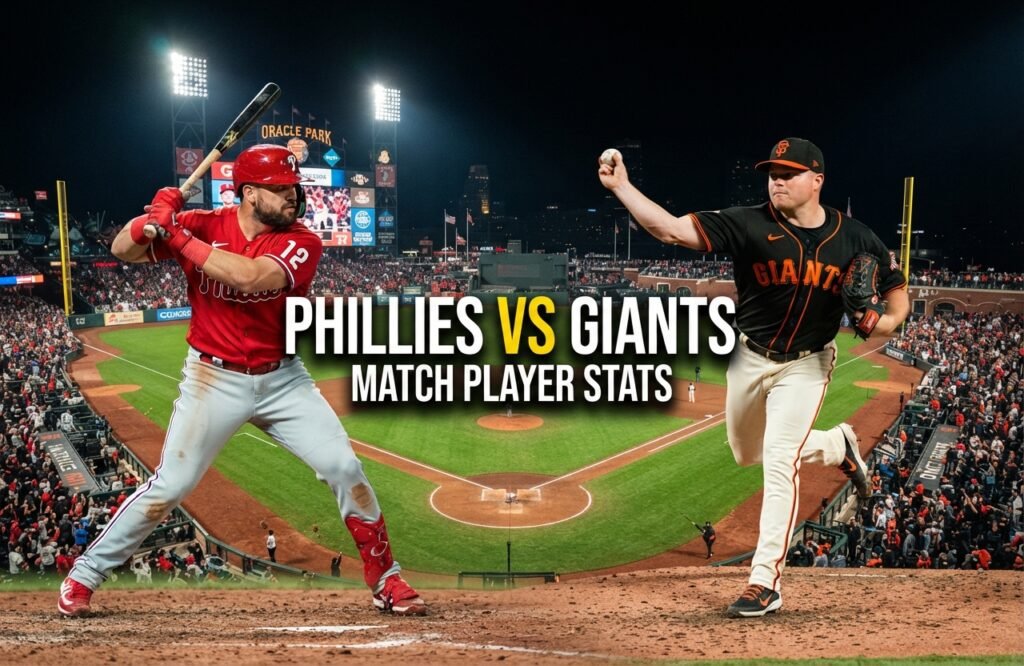 phillies vs san francisco giants match player stats