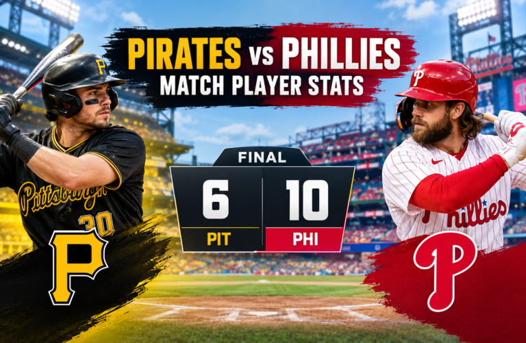 Pittsburgh Pirates vs Phillies Match Player Stats