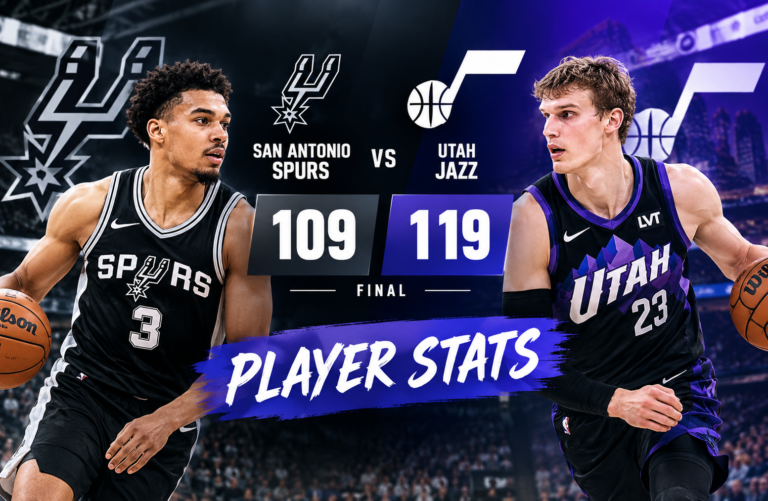 San Antonio Spurs vs Utah Jazz Match Player Stats