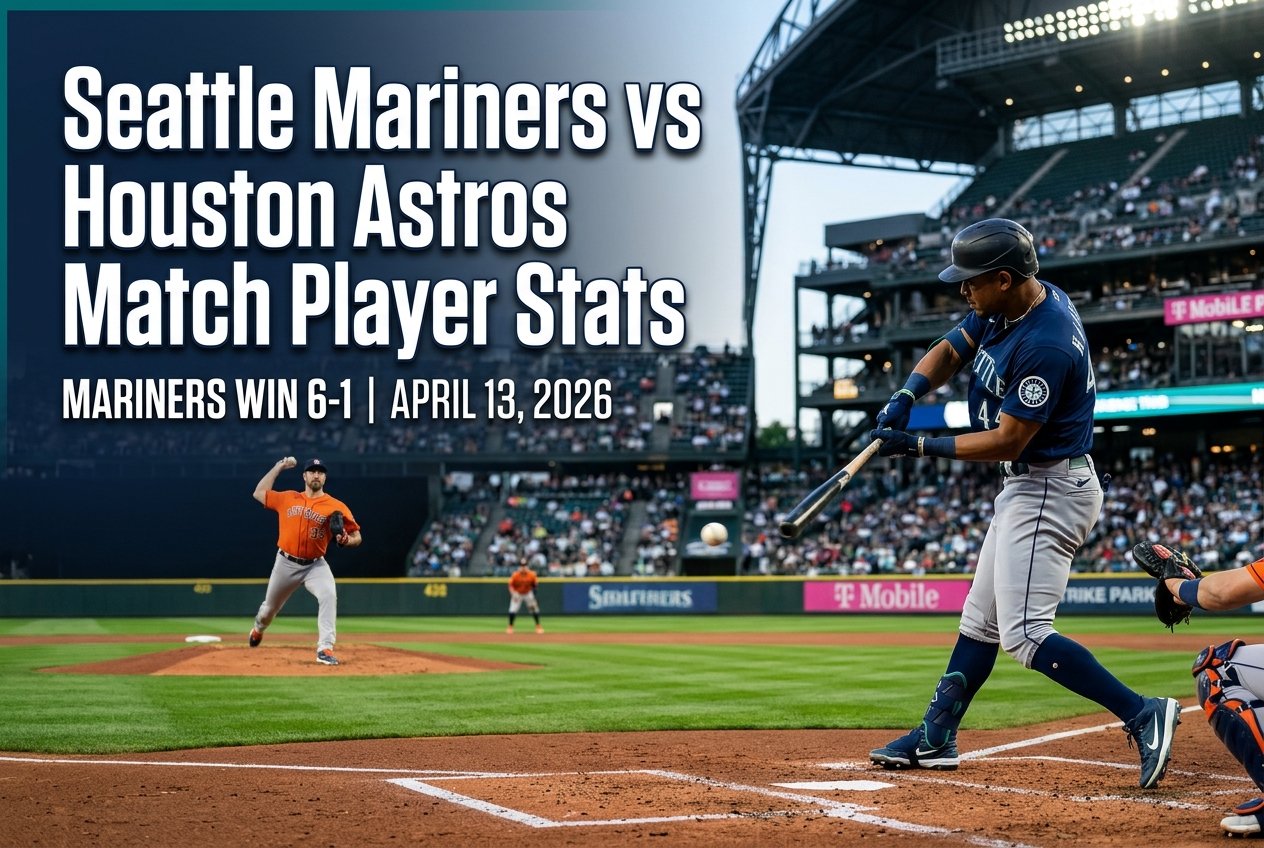 seattle mariners vs houston astros match player stats