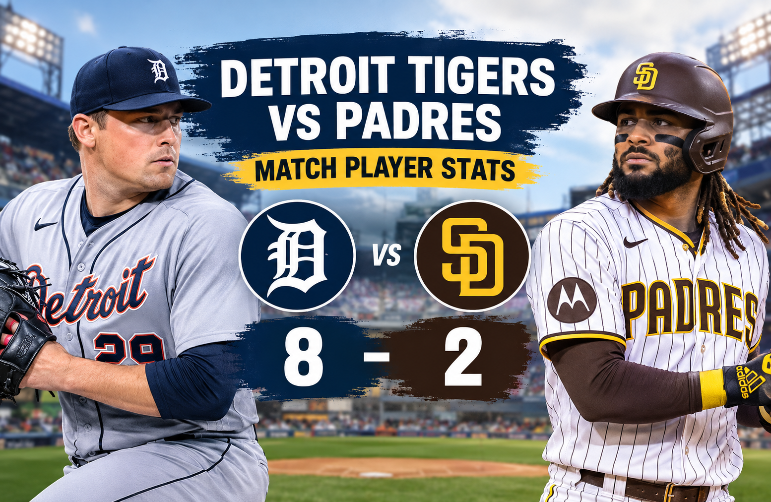 Detroit Tigers vs Padres Match Player Stats