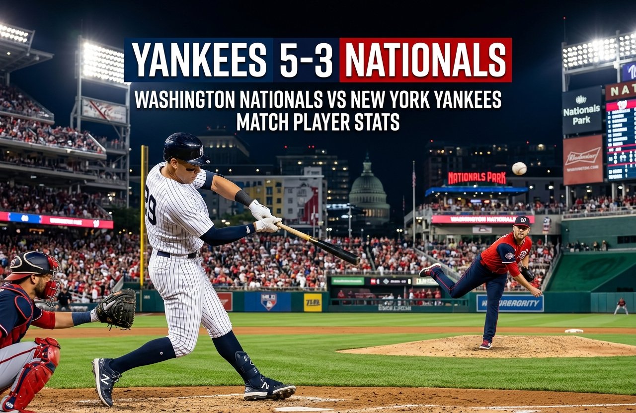 washington nationals vs new york yankees match player stats