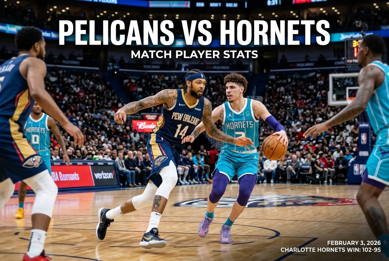 New Orleans Pelicans vs Charlotte Hornets Match Player Stats